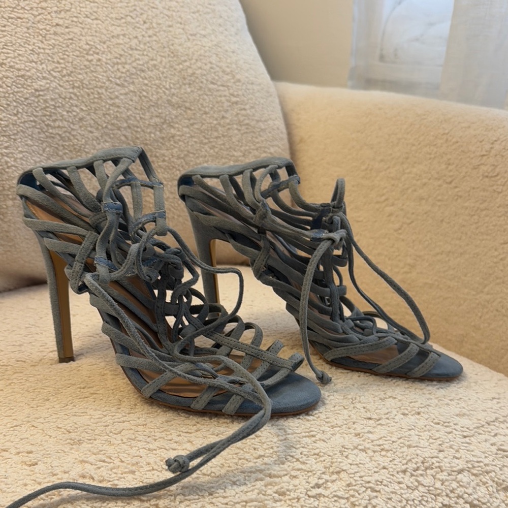 Steve Madden Blue Lace-Up Heels